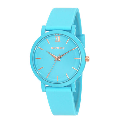 Henley Fashion Ladies Pastel Coloured Rubber Silicone Sports Watch H06178 Available Multiple Colour