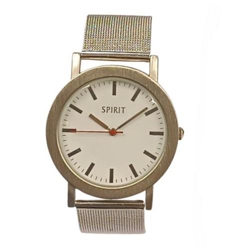 Spirit Mens Fashio White Dial Silver Steel Bracelet Mesh Strap Watch ASPL47 - CLEARANCE NEEDS RE-BATTERY