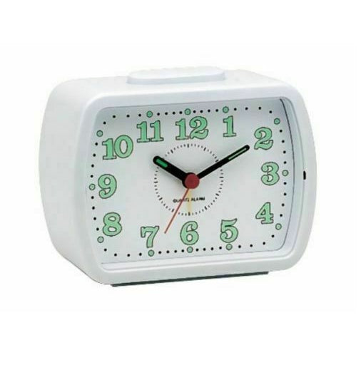 Champion Bell Bold Arabic Numbers White Dial Alarm Clock BA309 Available Multiple colour