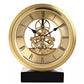 Wm.Widdop Round Golden Roman dial Skeleton Mantel Clock on Base