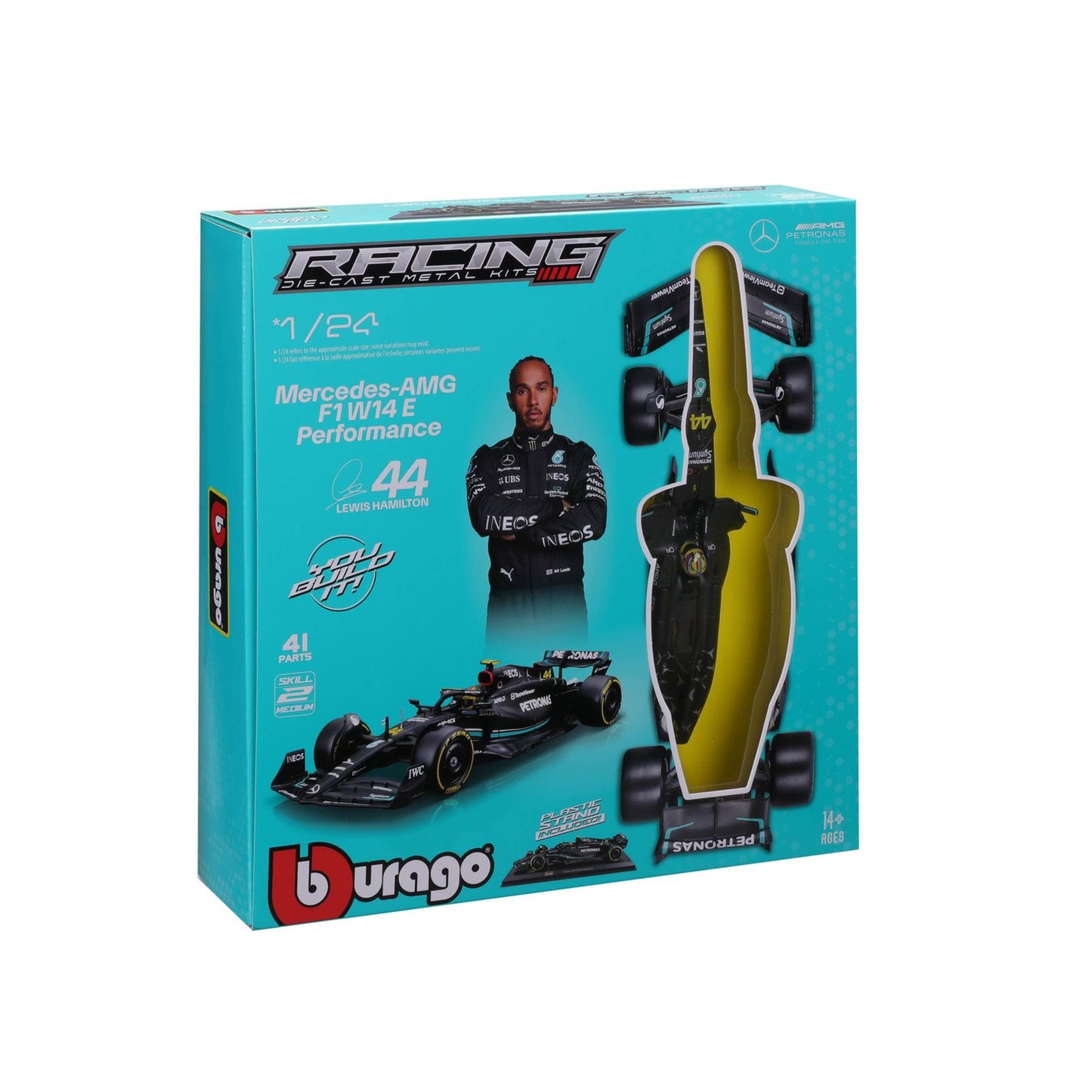 F1 MERCEDES AMG W14 2023 MODEL KIT HAMILTON 1:24