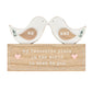 Love Story Love Birds Mantel Plaque "Mr" & "Mrs"