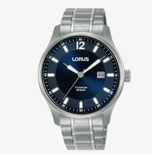 Lorus Mens Titanium Blue 12 Watch