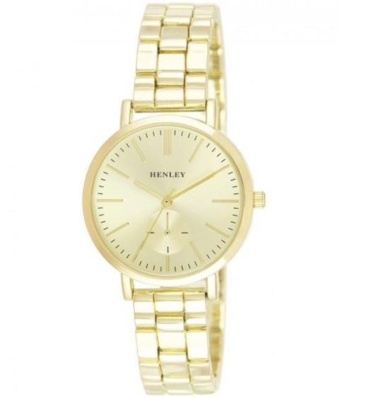 Henley Women's Fashion Formal Classic Gold Plated Bracelet Watch H07310.2