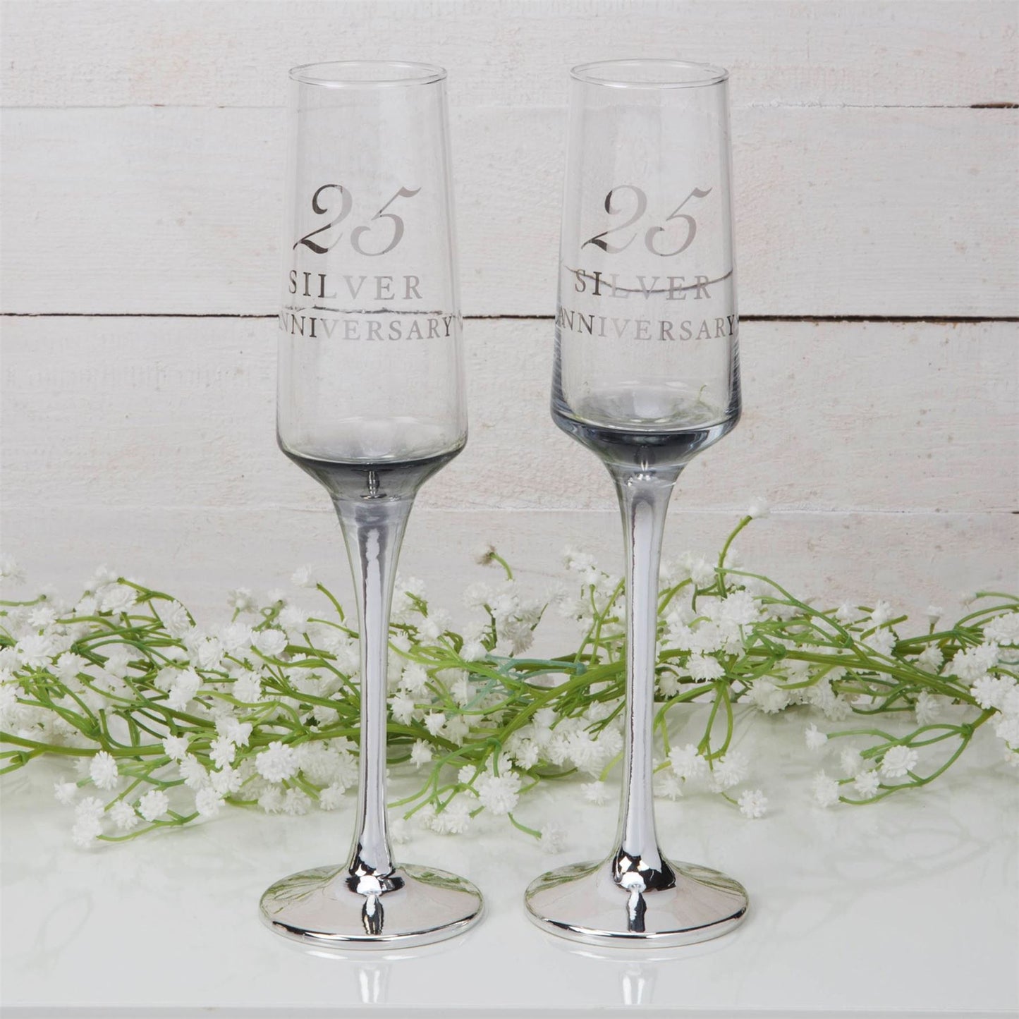 Amore Straight Flutes Set of 2 - 25th Anniversary (MINIMUM ORDER QUANTITY 2)