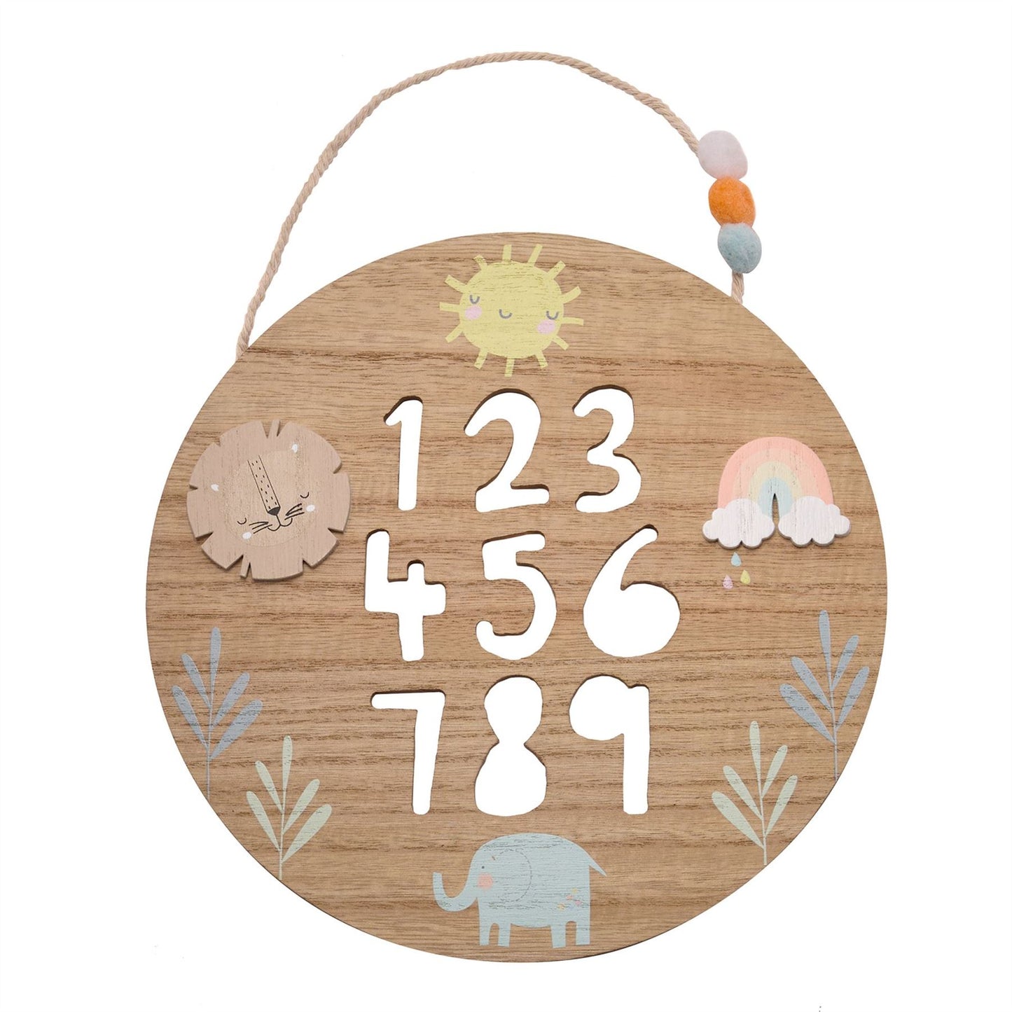 Petit Cheri Numbers Plaque 20cm-22cms