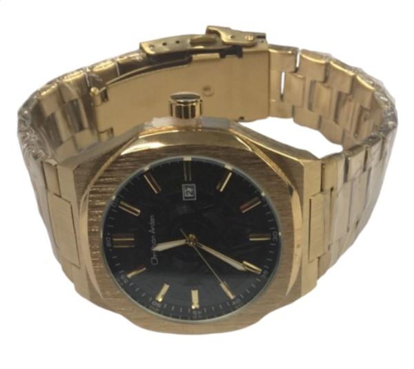 Christyan Arden Mens Fashion Octagon Dated Dial Analogue Metal Bracelet Strap Watch Available Multiple Color