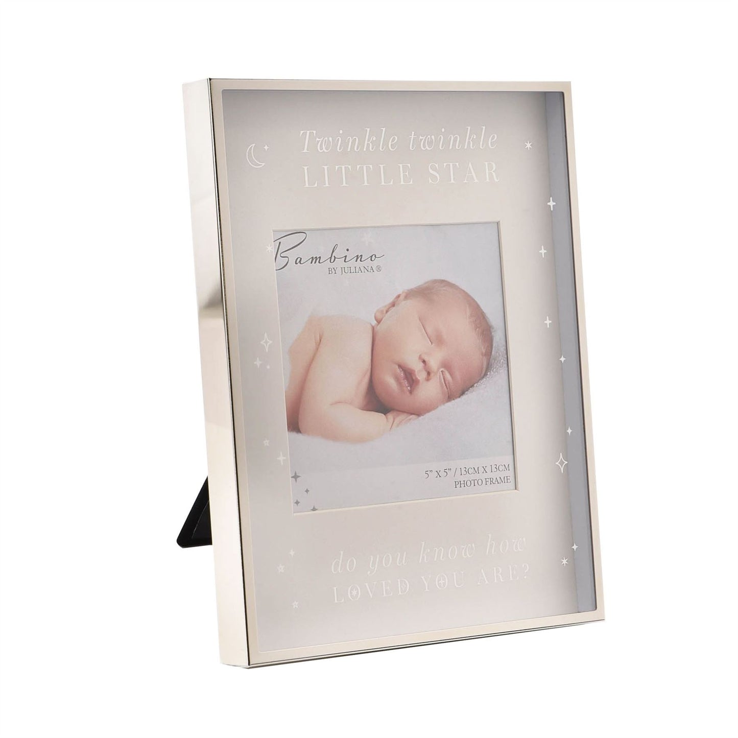 Bambino Metal Plated Twinkle Twinkle Photo Frame 5" x 5"