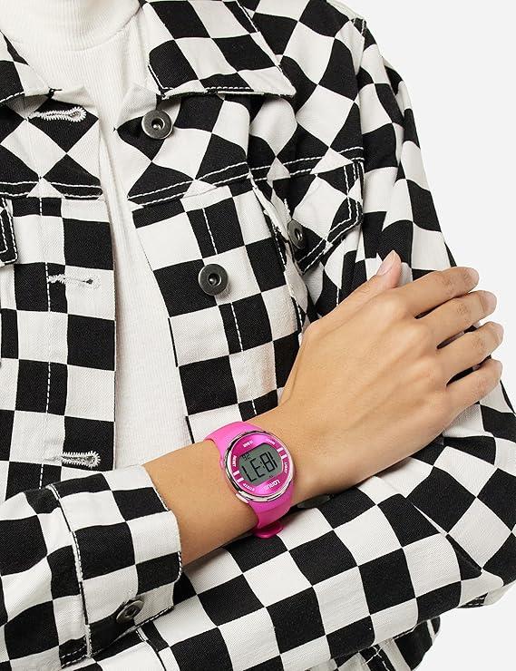 Lorus Ladies Digital with Pink Silicone Strap Watch R2343NX9