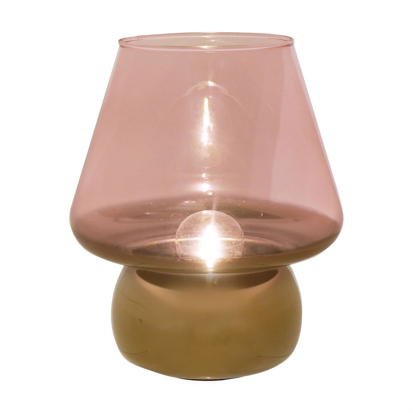 Hestia Pink & Gold Glass LED Light 20.5 cm