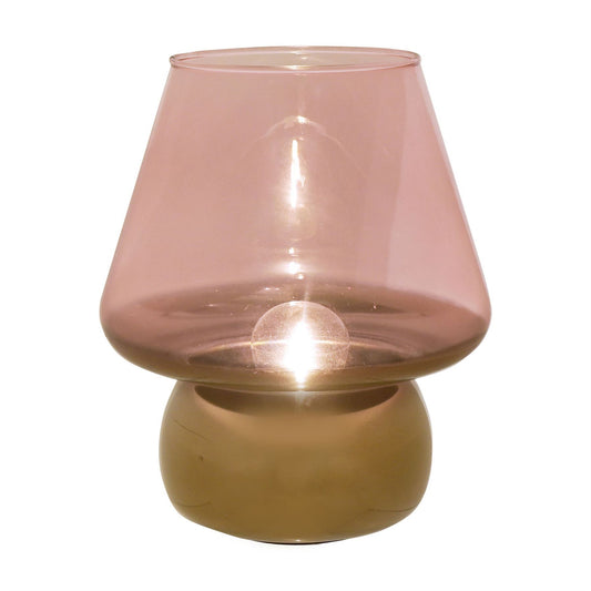 Hestia Pink & Gold Glass LED Light 20.5 cm