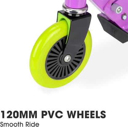 Xootz Kids' Folding Kick Scooter with Adjustable Handlebars - Purple