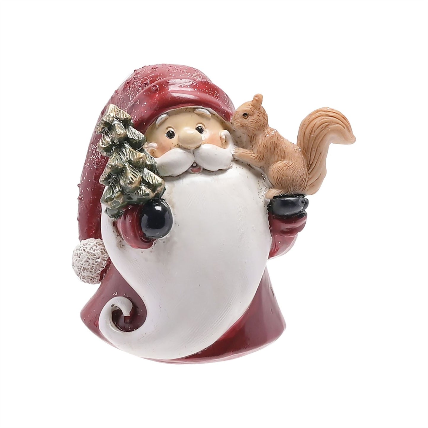 Santa with Christmas Tree Figurine