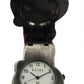Rojas Children's Girls Boys Distinctive Selection Quartz Metal Folding Cover White Dial with Black/Red Velcro Strap Watch - CLEARANCE NEEDS RE-BATTERY