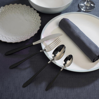 Salter Noir Silver Stainless Steel 16 piece Cutlery Set