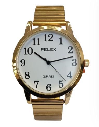 Pelex Mens Big number Bracelet Strap Quartz Watch Available Multiple Colour