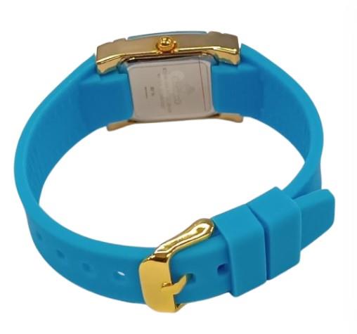 Clasico Ladies Bling Water Resistant Square Dial Rubber Strap Watch Available Multiple colour