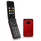 TTfone TT760 Flip 4G Big Button Mobile Phone for the Elderly with Emergency Assistance Button Black/Red