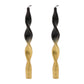 Black and Gold Set of 2 Magic Spell Candlesticks