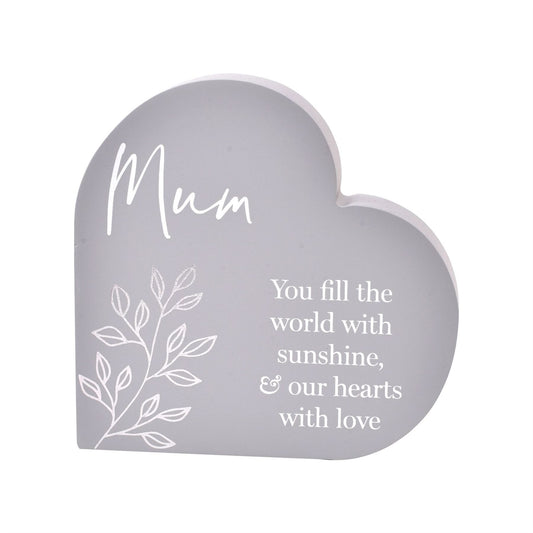 Moments Heart Plaque - Mum