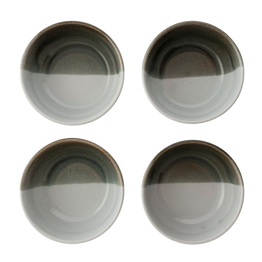 Hestia Set of 4 Reactive Glaze Grey Bowls