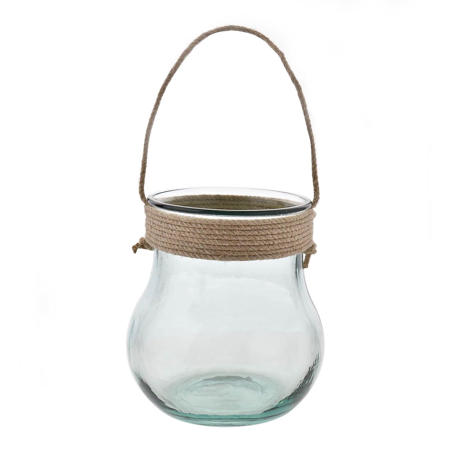 Hestia Recycled Glass Lantern with Handle