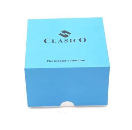 Clasico Square Blue Watch Box with padded cushion