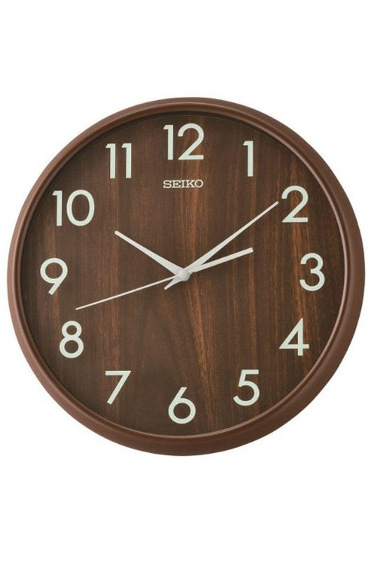 Seiko Brown Face and Brown Case Wall Clock