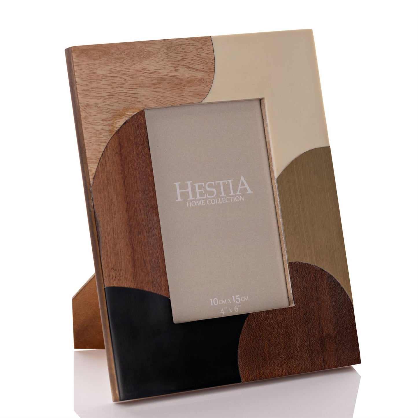 Hestia Resin, Mangowood & Brass Photo Frame 4" x 6"