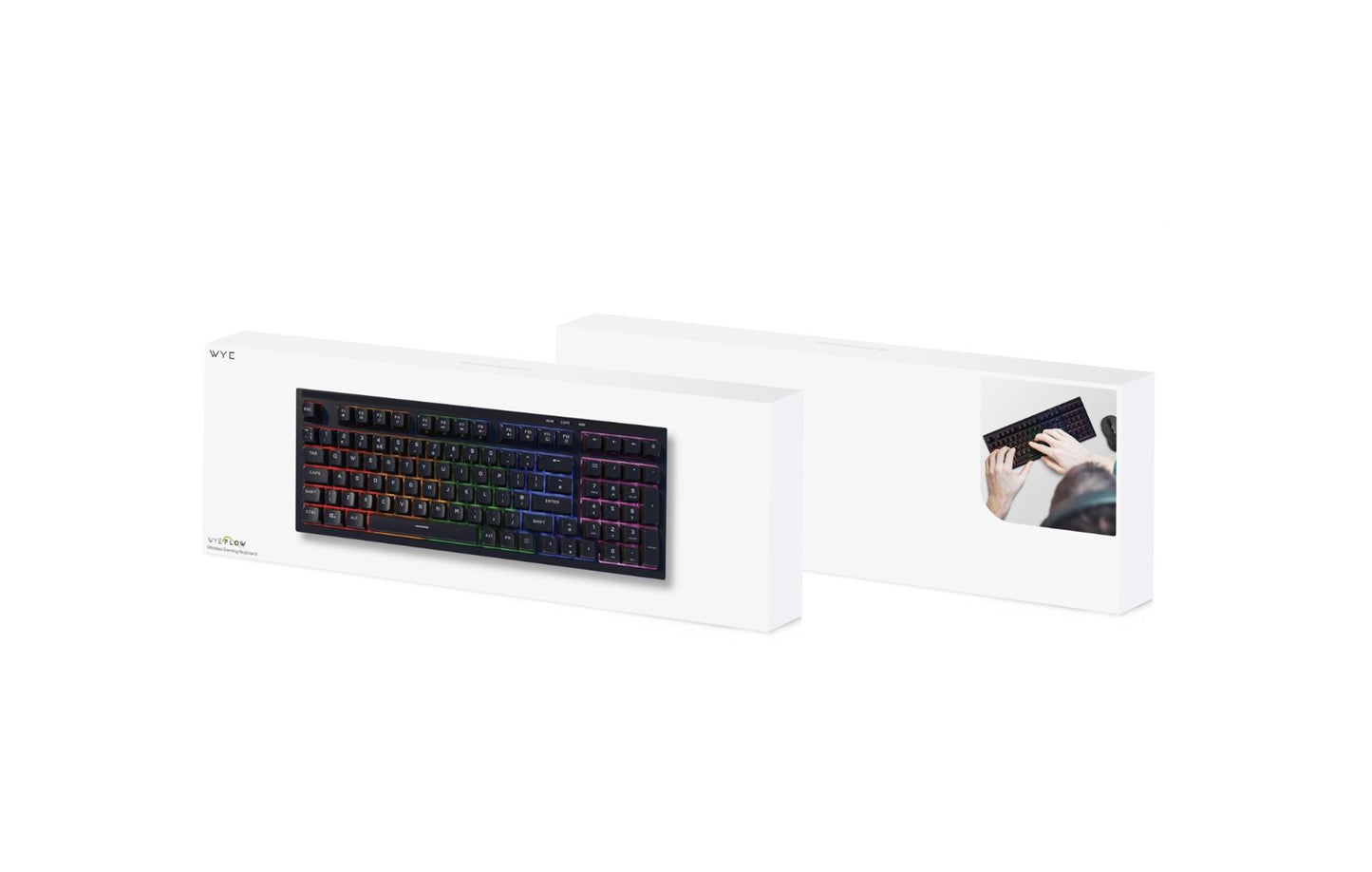 Wyeflow Wireless Gaming  RGB Backlit Keyboard - Black