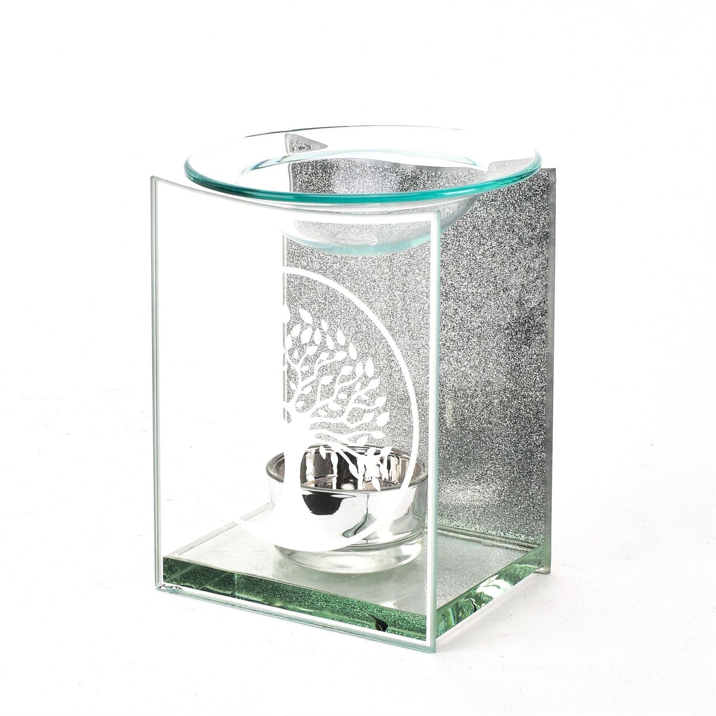 Hestia Glass Tree of Life Tea Light Holder