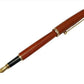 Imperial Wood Matt Brown Gold Trim Fountain Pen Fine NIB IMP315R