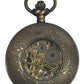 Mens & Ladies Mechanical Hand Winding Half Hunter Steampunk Bronze Pocket Watch