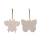 Country Living Set of 2 Insect Plaques - Bee & Butterfly