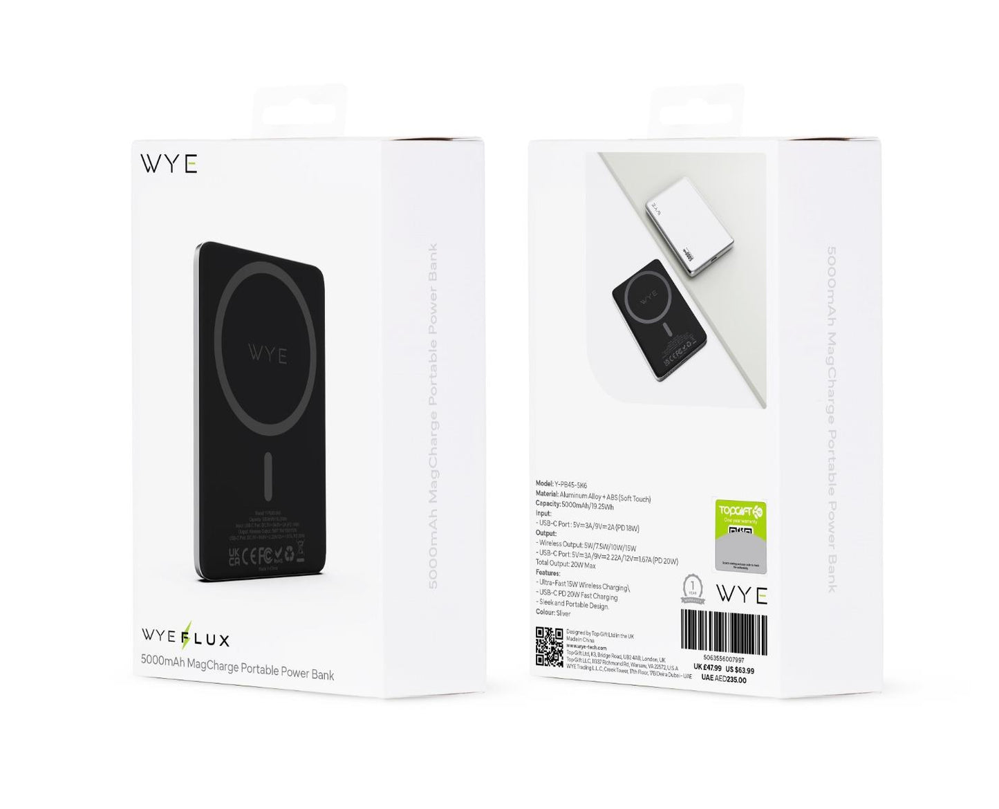 WYE 5000 MagCharge Portable Power Bank