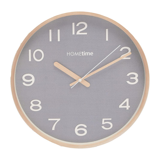 Hometime Round Wall Clock Arabic Numbers Grey 30cm