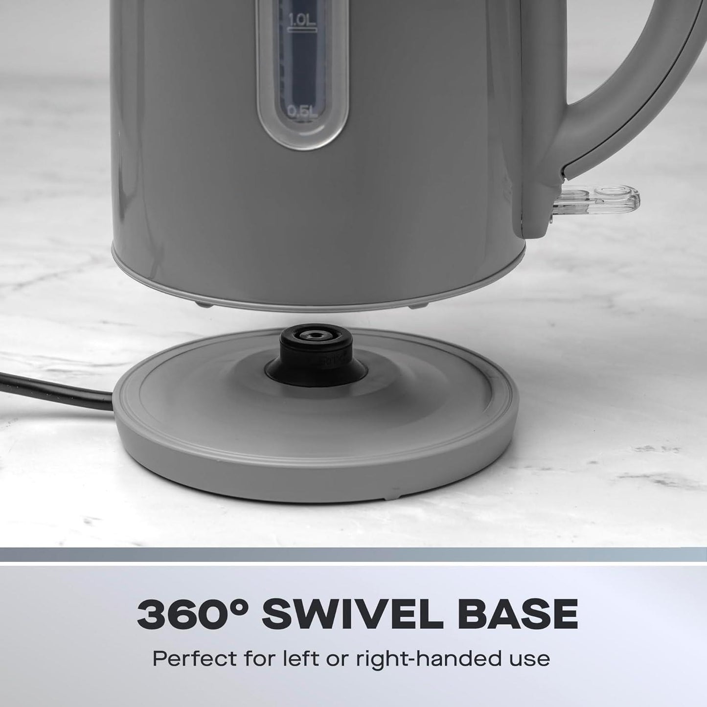 Daewoo Grey Kensington 1.7L Jug Kettle 3000W