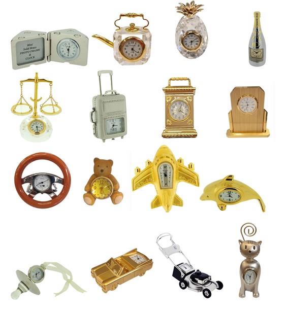 Miniature Clock 12 MIX  - CLEARANCE NEEDS RE-BATTERY