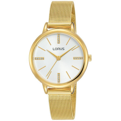 Lorus Ladies Fashion Designer Analogue Gold Plated Bracelet Watch RG214QX5 NEEDS BATTERY