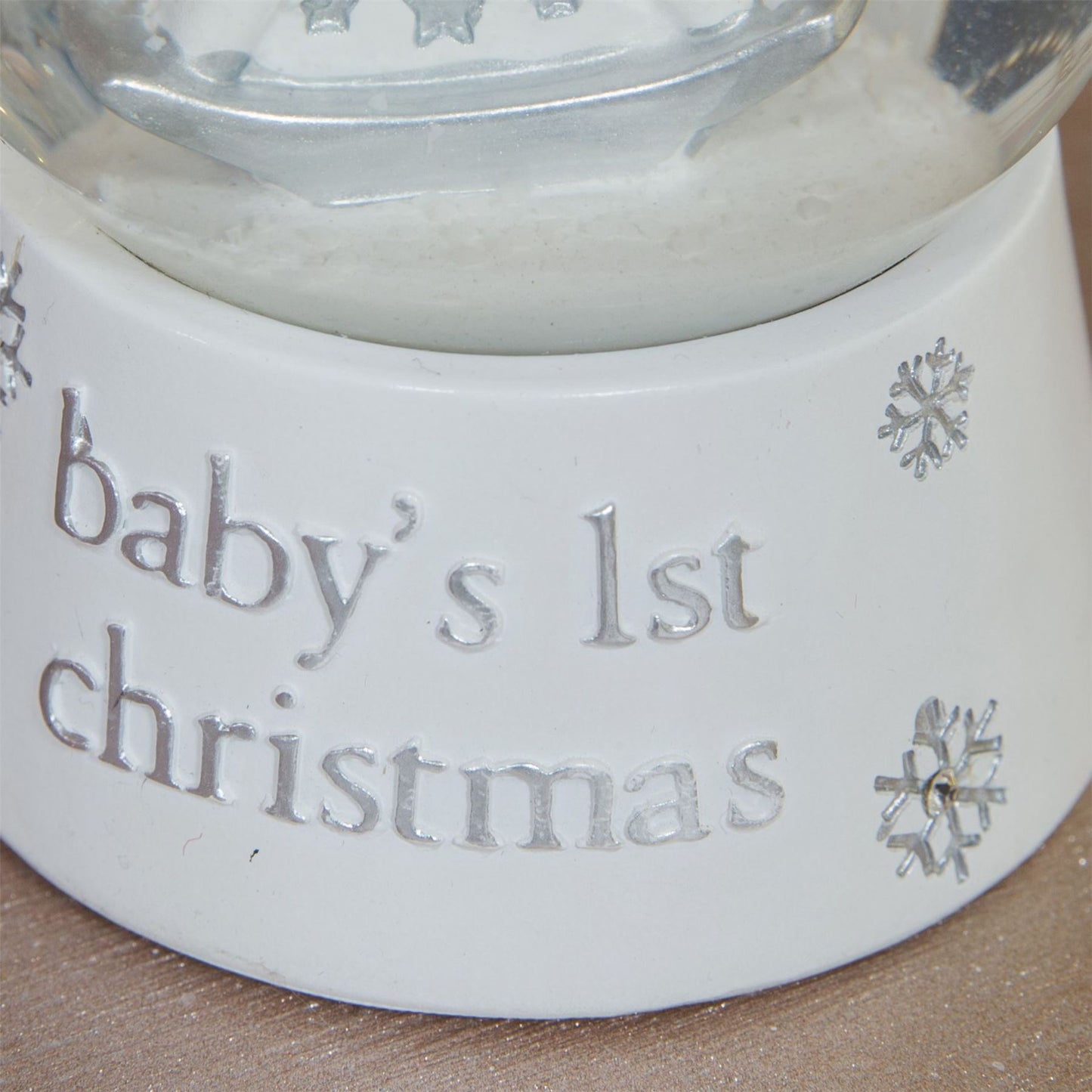 Bambino Resin Snowglobe Waterball Baby''s 1st Christmas