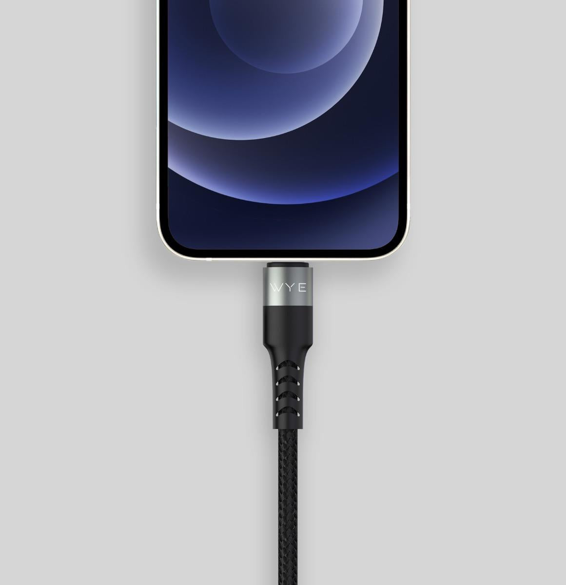 Wyeflow Braided USB-C to 8-Pin Fast Charging & Data Cable 1m