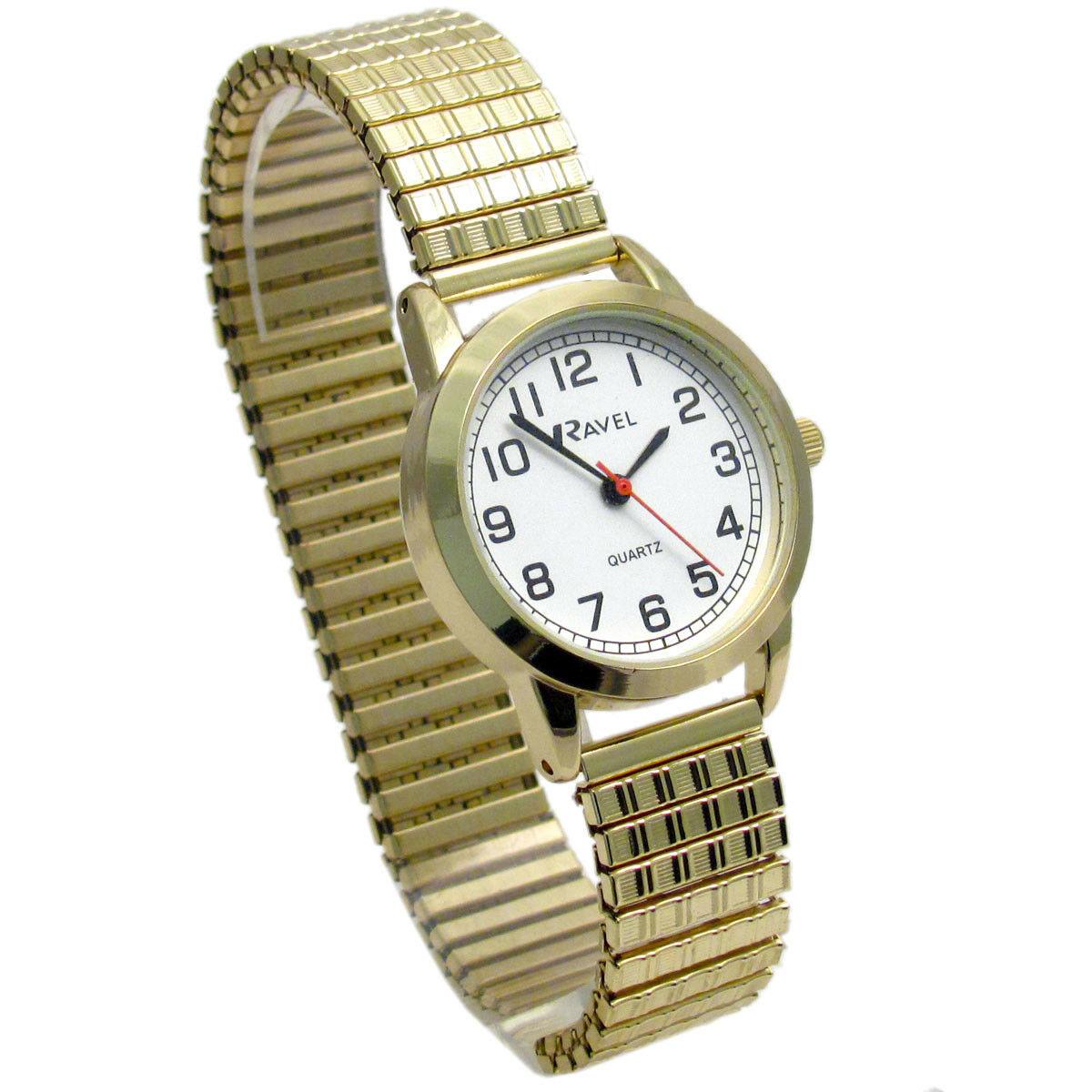 Ravel Ladies Bold Number Dial Expander Bracelet Watch R0232L