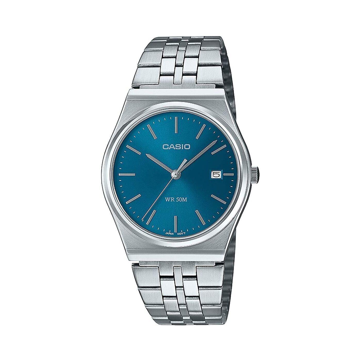 Casio unisex Blue Dial Bracelet Watch MTP-B145D-2A1VDF