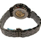 NY London Mens Automatic Bling Dial Analogue Black Metal Strap Bracelet Watch