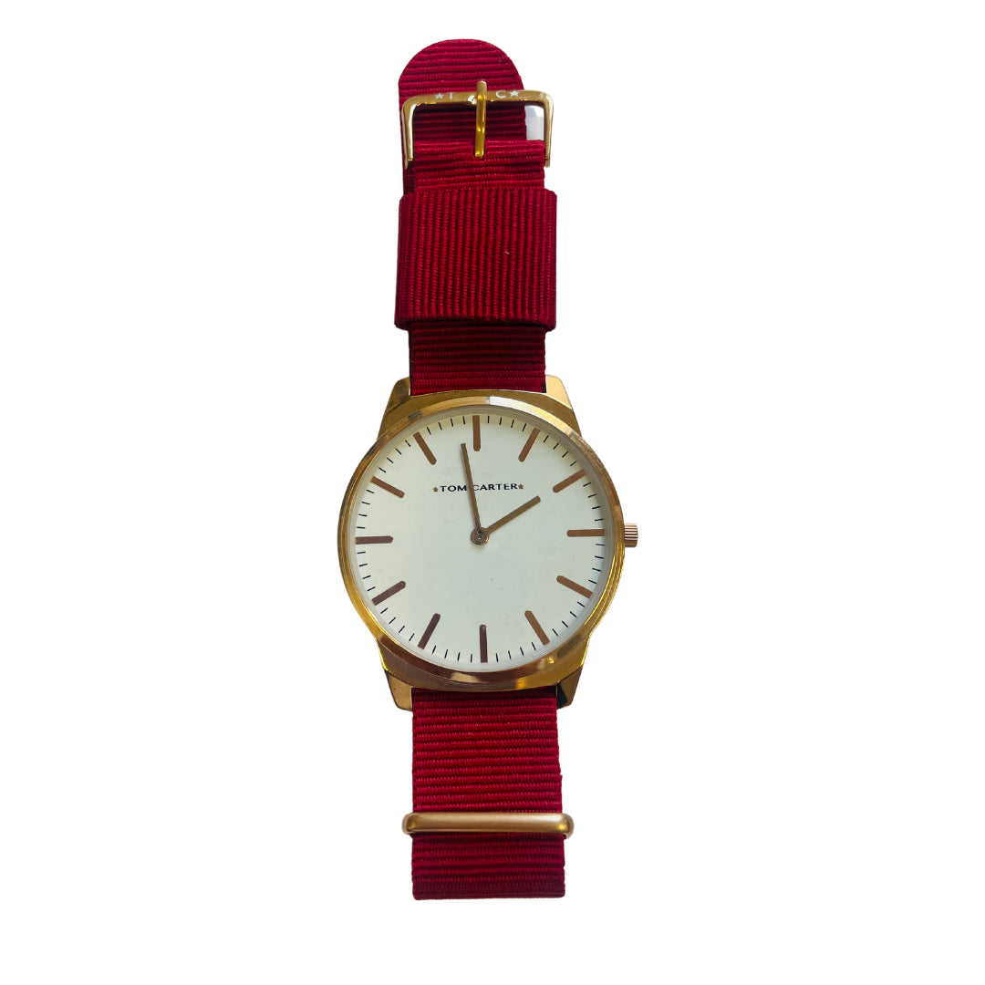 Tom Carter Basic Coral 45mm Nylon Strap Watch Available Multiple Colour - CLEARANCE NEEDS RE-BATTERY