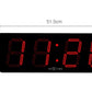 NeXtime "BIG D", square, Large display, Digital with adapter, very silent, 51,5 x 18 cm, Black wall clock