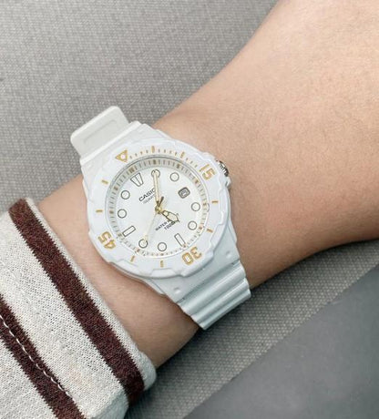 Casio Ladies Sports Dated Quartz Analogue Resin Rubber Strap Watch - LRW-200H Available Multiple Colour
