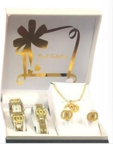 Paul Salatini Ladies Bling Barcelet Watch Gift Sets 27104 Available Multiple Colour