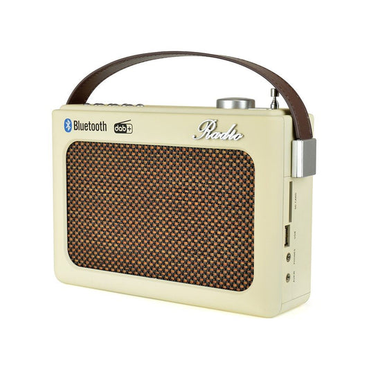 Lloytron DAB+/FM Portable Stereo Radio with Bluetooth - Cream