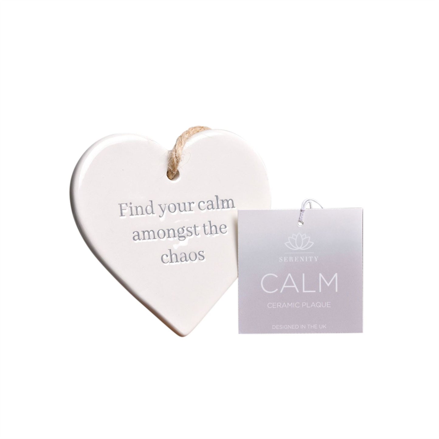 Serenity Small Handmade Ceramic Plaque - Calm